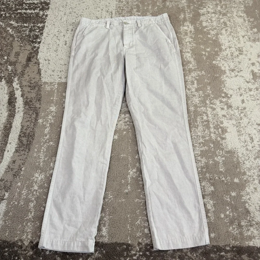 Outerknown Nomad Chino Pants Mens 32x30 Tan Organic Cotton Classic Fit Commuter